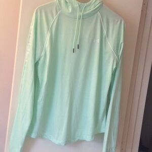 UNDER ARMOUR MINT GREEN HOODIED SPORT TOP SIZE XL